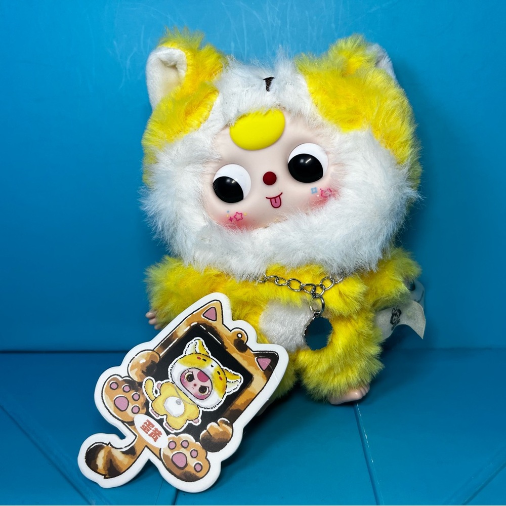 Cureplaneta - Baby Three - Cats and Dogs Vinyl Plush - Yolk